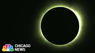 Incredible LIVE VIEW of 2024 solar eclipse from Carbondale, Illinois