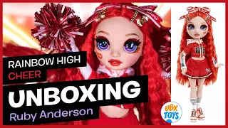 UNBOXING & REVIEW RAINBOW HIGH CHEER COLLECTION - RUBY ANDERSON - FASHION DOLL from MGA (2021)