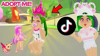 😱CON ESTE HACK VIRAL DE TIKTOK SERAS EL BEBE MAS GRANDE DE ADOPT ME *FUNCIONA* ROBLOX KAROLA20