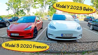 Первые впечатления от Tesla Model Y 2023  и сравнение с Model 3 2020