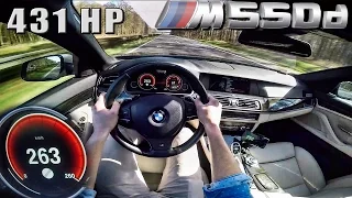 BMW M550d CHIP 431 HP ACCELERATION & TOP SPEED POV Autobahn by AutoTopNL