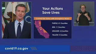 Gov. Newsom Pulls 'Emergency Brake' On Reopening