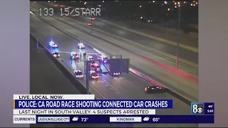 Las Vegas police assist in arrest of 4 suspects in road rage shooting turned police chase across sta