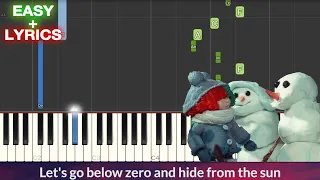 Sia - Snowman EASY Piano Tutorial + Lyrics