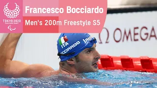 Francesco Bocciardo Wins Gold | Men's 200m Freestyle S5 Final | Swimming | Tokyo 2020 Paralympics