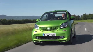 Smart Fortwo Cabrio Electric 2018, Green, Exterior Interior, Driving, Official Video