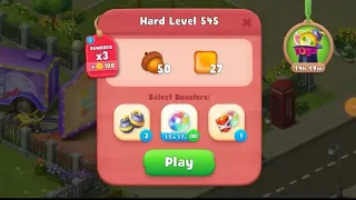 Gardenscapes Level 545 Hard Level