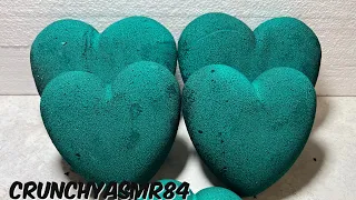 Teal Chalk Heart Crush | Oddly Satisfying | ASMR