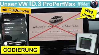 CODIERUNG des VW ID.3 mit OBDeleven - Online-Modus Startbildschirm entfernen, Online-Mode