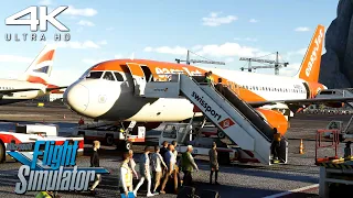 (4K) Microsoft Flight Simulator 2020 | MAX REALISM | EasyJet A320 Take-off From Gibraltar Airport