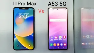 iPhone 11 Pro Max vs A53 5G | speed Test 🔥