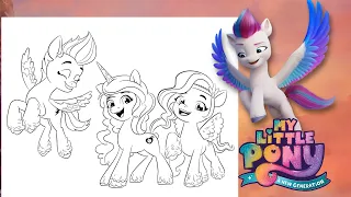 Coloring My Little Pony A New Generation Izzy Pipp Zipp Coloring Page Coloring My Little Pony Marker