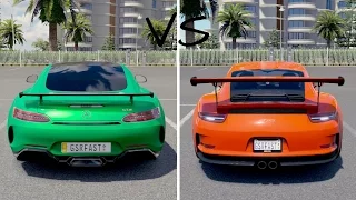 Forza Horizon 3 AMG GTR vs PORSCHE 911 GT3 Exhaust Sound Battle