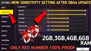 OB-44 After Update New Sensitivity Setting In Free Fire | 200 Sensitivity For 2GB 3GB 4GB 6GB RAM