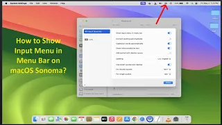 How to Show Input Menu in Menu Bar on macOS Sonoma?