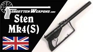 Prototype Silenced Sten for Paratroops: the Mk4(S)