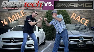 Renntech vs AMG: 1/4 Mile DRAG RACE Tuned CLS 550 vs CLS 63 AMG Bradenton Speedway Raceway