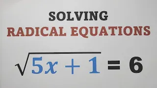 Solving Radical Equations - Solution of Radical Equations