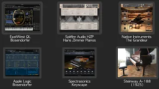 VST PlugIn vs Real Grand Piano - KEYSCAPE, EW QL, HZP, GRANDEUR, STEINWAY etc... - As Time Goes By