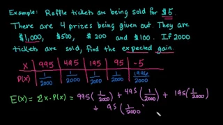 Finding the Expected Value of a Probability Distribution