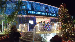 How about a Christmas light tour of Fishermen’s Village in Punta Gorda, Florida.