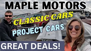 MAPLE MOTORS CLASSIC CARS RESTORATION PROJECTS FOR SALE