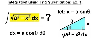 Calculus 2: Integration - Trig Substitution (3 of 28) Integral of SQRT(x^2-x^2) Ex. 1