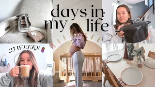 PRODUCTIVE DAYS VLOG *while 25 weeks pregnant* | nursery updates, huge shopping hauls & more!