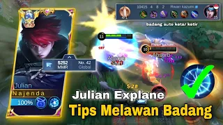 BIKIN BADANG FRUSTASI PAKE JULIAN!! CUMA MODAL SPELL | TOP GLOBAL JULIAN GAMEPLAY - MLBB