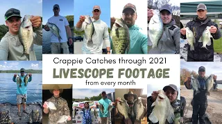 Garmin Livescope Footage Crappie Fishing EVERY MONTH 2021 HD 1080p