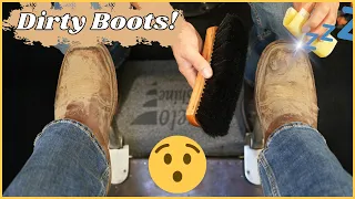 Dirty Boots Brought Back To Life! | Angelo Shoe Shine ASMR