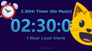 2 horas 30m Temporizador cuenta regresiva No Música + 1 hora Ruidoso Alarma @TimerClockAlarm