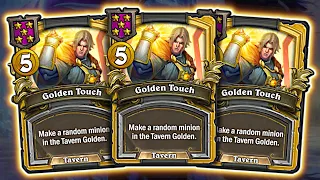 3 FREE Golden Touch End of Turn! | Hearthstone Battlegrounds