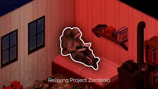 Reading in my cozy room during a blizzard in Project Zomboid