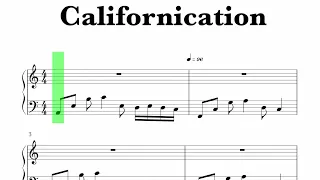 Red Hot Chili Peppers - Californication Sheet Music