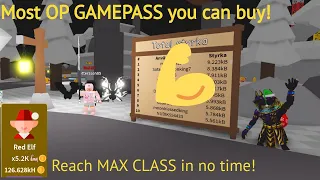 The most OP gamepass to buy in Saber Simulator. Reach max class in no time!