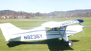 Landung Maule MX 7  Flugplatz Speck
