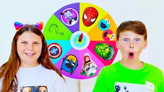 Magic wheel Superheroes + more funny adventures with Adriana and Ali