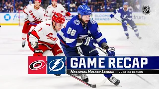 Hurricanes @ Lightning 10/24 | NHL Highlights 2023