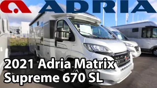 Adria Matrix Supreme 670 SL 2021 Motorhome 7,49 m