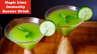 Immunity Booster Green Lime Juice, simple & tasty lime juice, welcome drink, summer drink,Green lime