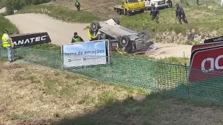 Portugal Rally crash - Fafe Jump