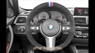 MEWANT Alcantara Material--for BMW F30 F34 F22 F23 F32 F33 F36 F10 F07 Steering Wheel Cover Install