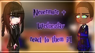 🌚Wednesday + Nevermore react to the cast of Wednesday//GachaReact//(1/1)//🌚