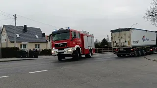 Alarmowo 6 zastępów straży pożarnej do czujki p.poż w firmie ikano w miejscowości Rogoźno