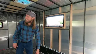 Off-road Cargo Trailer converted to Cabin -- Wall Studs & Flooring