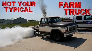 TRACTOR Powered F250 Revival!? Farm Grown 70's Diesel Conversion Runs Again!