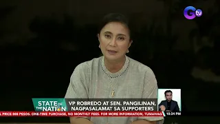 VP Robredo at Sen. Pangilinan, nagpasalamat sa supporters | SONA