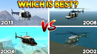 GTA : WHICH IS BEST POLICE MAVERICK? (GTA 5, GTA SAN ANDREAS, GTA 4, GTA Vice City)