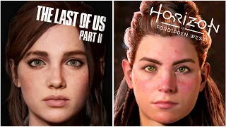 Ellie e Aloy The Last of Us vs Horizon Forbidden West - Physics and Details Comparison